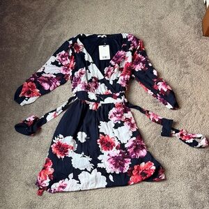 DR2 by Daniel Rainn Navy Floral Dress SIZE XL